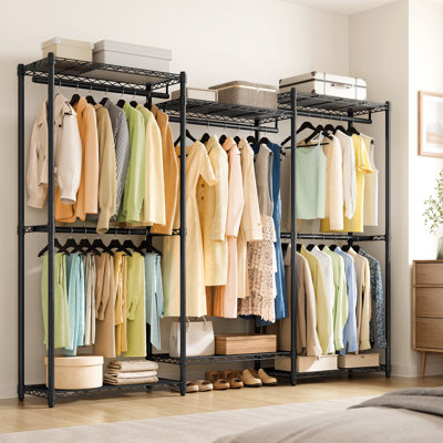 Wrought Studio™ Entryway Storage Cabinet, Portable Wardrobe Closet